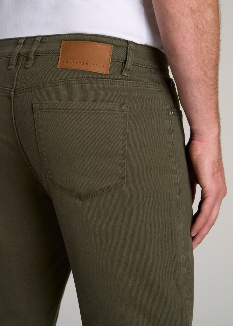 Men American Tall Jeans | J1 Straight Leg Jeans For Tall Men In Olive Green Wash