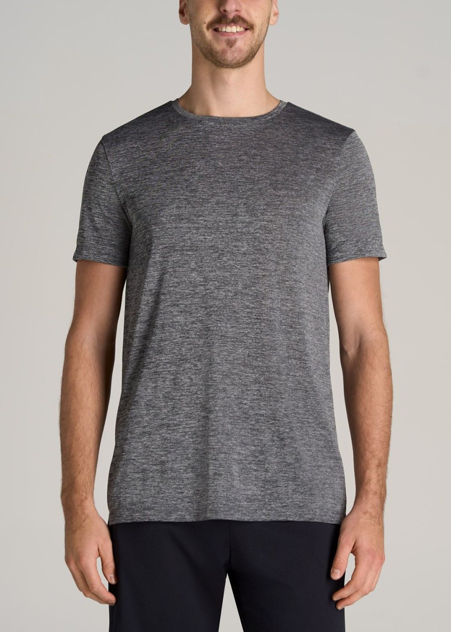 Men American Tall Tees + Tanks | A.T. Performance Modern-Fit Athletic Jersey Tall Tee In Grey Mix