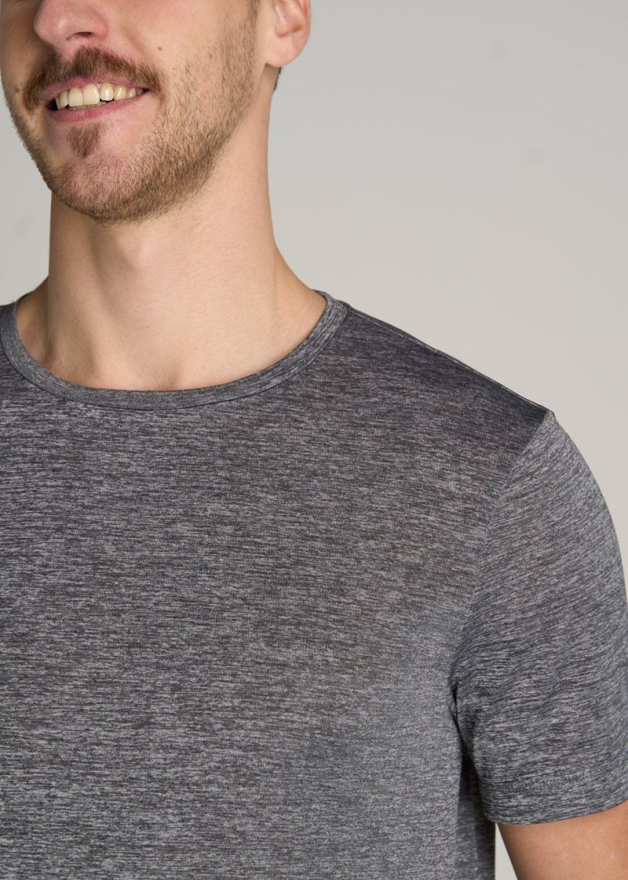 Men American Tall Tees + Tanks | A.T. Performance Modern-Fit Athletic Jersey Tall Tee In Grey Mix