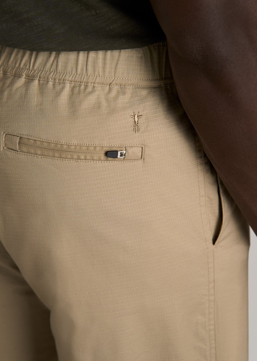 Men American Tall Pants + Chinos | Tapered-Fit Ripstop Pants For Tall Men In Desert Khaki