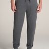 Men American Tall Athletic Pants | Weekender Stretch Lounge Joggers For Tall Men In Charcoal Mix