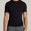 Men American Tall Tees + Tanks | The Essential Slim-Fit Crewneck Men'S Tall Tees In Black