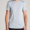 Men American Tall Tees + Tanks | A.T. Performance Modern-Fit Athletic Jersey Tall Tee In Light Blue Mix