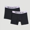 Men American Tall Underwear | Men'S Tall Original Boxer Briefs In | 2-Pack Black