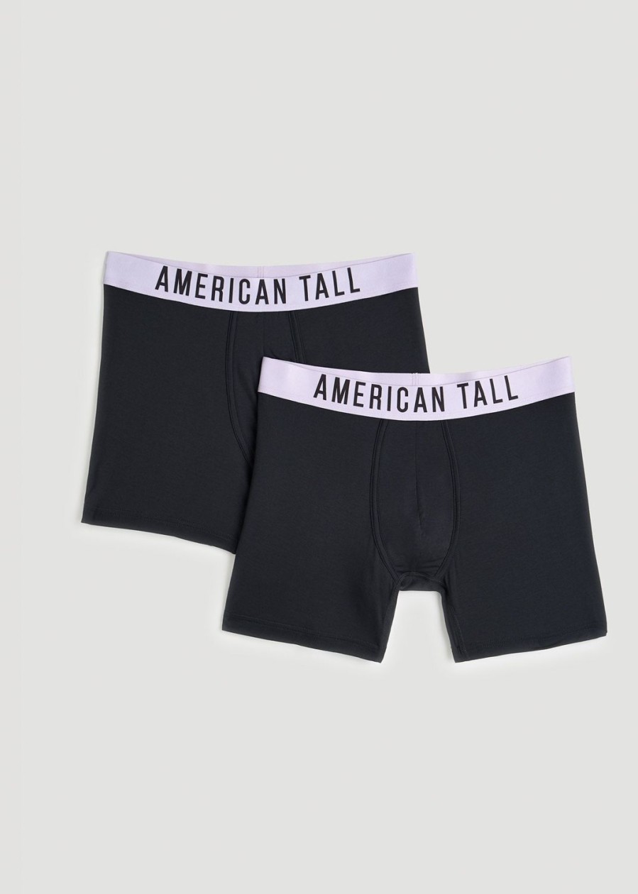 Men American Tall Underwear | Men'S Tall Original Boxer Briefs In | 2-Pack Black