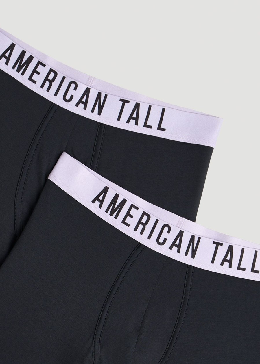 Men American Tall Underwear | Men'S Tall Original Boxer Briefs In | 2-Pack Black