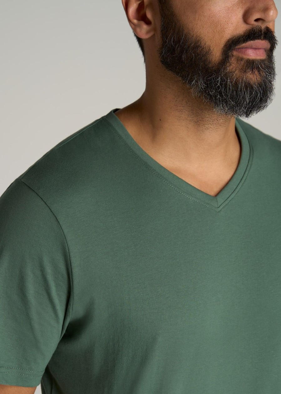 Men American Tall Tees + Tanks | The Everyday Regular-Fit V-Neck Tall Men'S T-Shirt In Forest Green