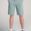 Men American Tall Shorts | Stretch Twill Pull-On Shorts For Tall Men In Eucalyptus