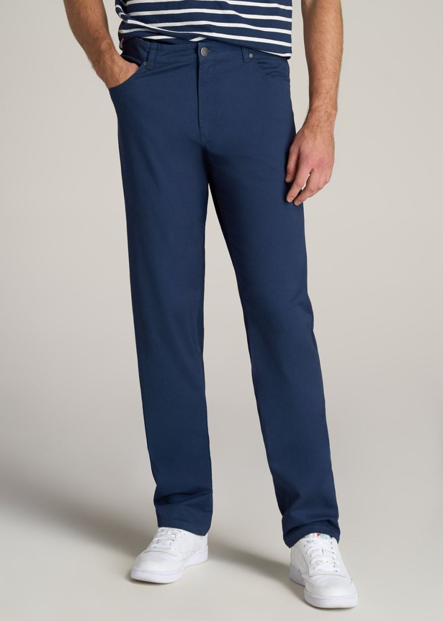 Men American Tall Pants + Chinos | J1 Straight Leg Five-Pocket Pants For Tall Men In Marine Navy