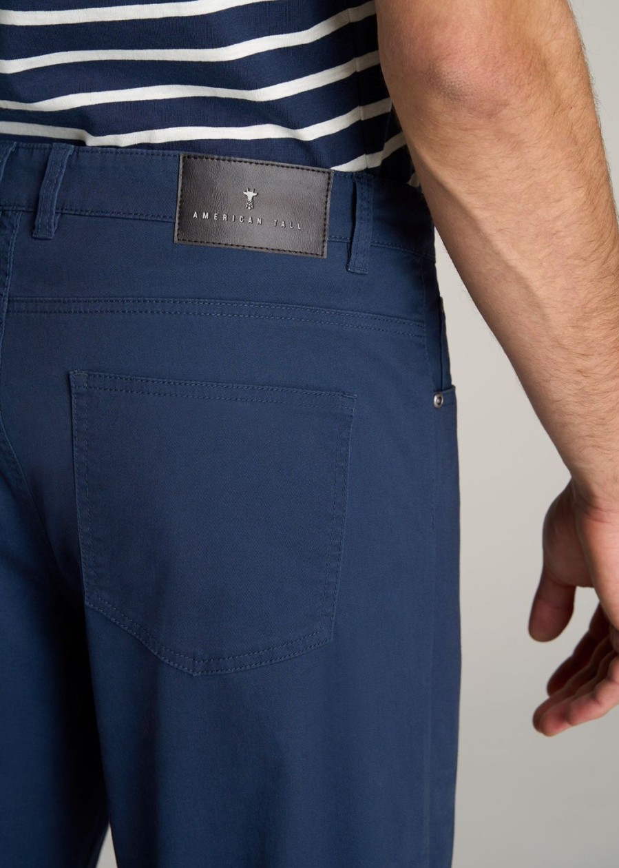 Men American Tall Pants + Chinos | J1 Straight Leg Five-Pocket Pants For Tall Men In Marine Navy