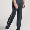 Men American Tall Athletic Pants | Athletic Stripe Pants For Tall Men In Storm Grey Stripe Storm Grey / Light Grey Stripe