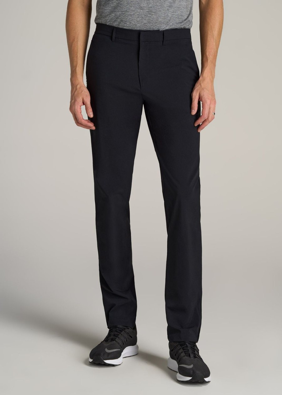 Men American Tall Pants + Chinos | Performance Tapered-Fit Chino Pants For Tall Men In Black