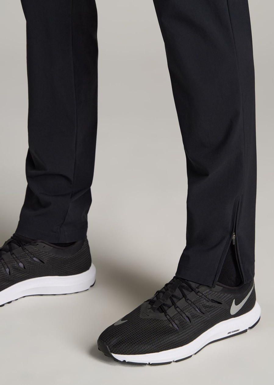 Men American Tall Pants + Chinos | Performance Tapered-Fit Chino Pants For Tall Men In Black