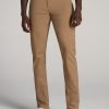 Men American Tall Pants + Chinos | Carman Tapered Fit Five Pocket Pants For Tall Men In Russet Brown