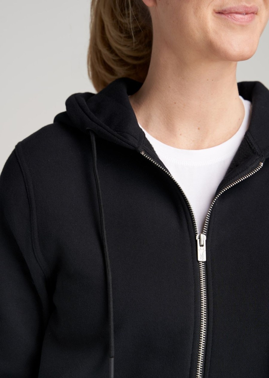 Women American Tall Hoodies + Sweatshirts | Wearever Fleece Full-Zip Women'S Tall Hoodie In Black