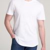 Men American Tall Tees + Tanks | Everyday Scoop Bottom Regular Fit T-Shirt For Tall Men In White