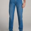 Men American Tall Jeans | Milo Relaxed Tapered Fit Jeans For Tall Men In Classic Mid Blue