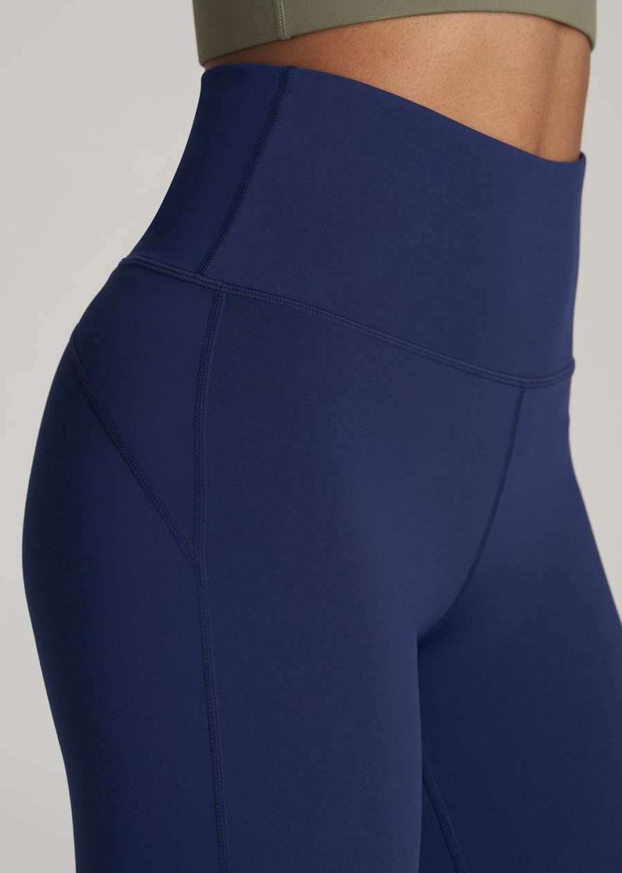 Women American Tall Athletic Pants | Balance Open-Bottom Women'S Tall Yoga Pants In Midnight Blue