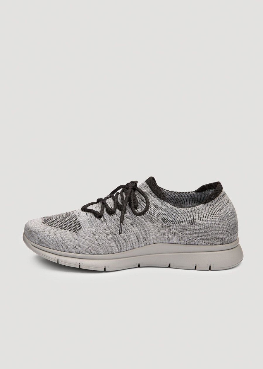 Men American Tall | Tall Men'S Knit Running Shoes In Grey Mix