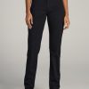 Women American Tall Pants + Trousers | High Rise Tapered Chino Pants For Tall Women In Washed Black