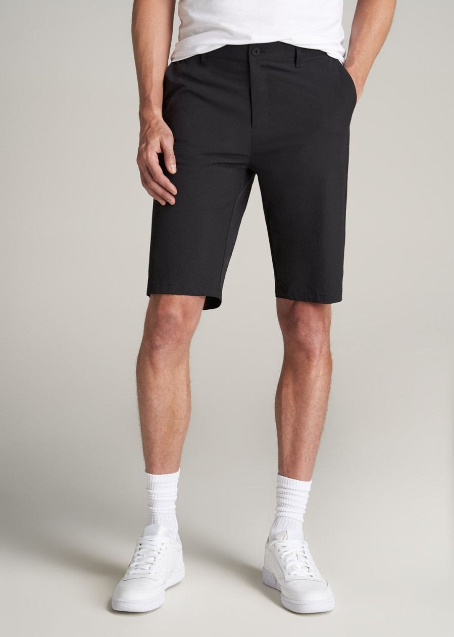 Men American Tall Shorts | Premium Hybrid Shorts For Tall Men In Black