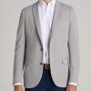 Men American Tall Jackets + Coats | Textured Blazer For Tall Men In Soft Grey