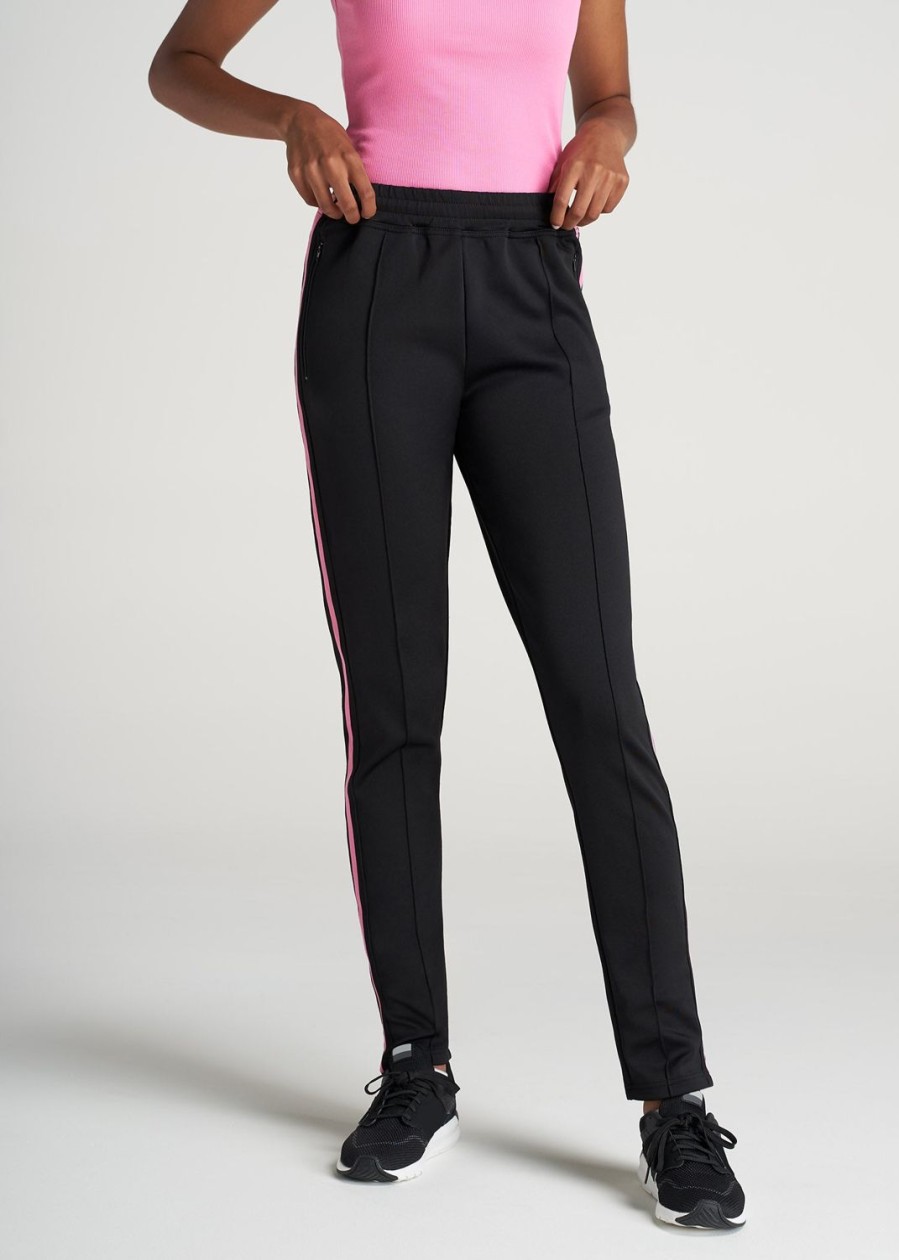 Women American Tall Athletic Pants | Women'S Tall Athletic Pants In Black & Pink Black And Pink