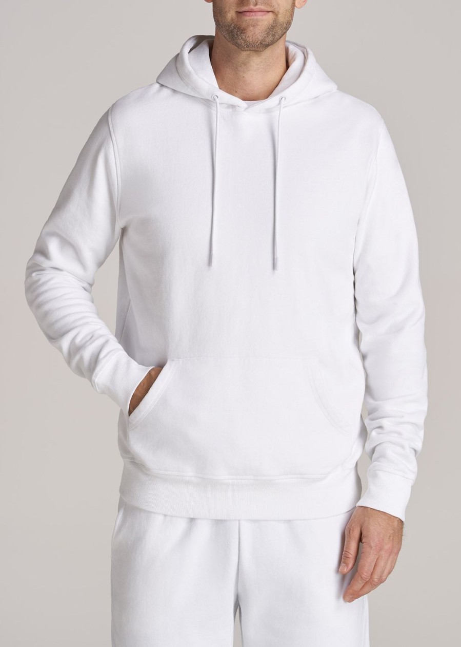 Men American Tall Hoodies + Sweatshirts | Wearever Fleece Pullover Men'S Tall Hoodie In Bright White