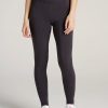 Women American Tall Athletic Pants | Women'S Tall Cotton Leggings In Shadow Grey Mix