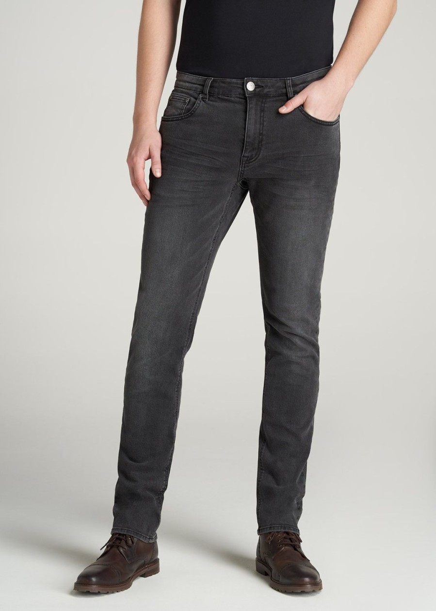 Men American Tall Jeans | Carman Tapered Jeans For Tall Men In Dark Smoke