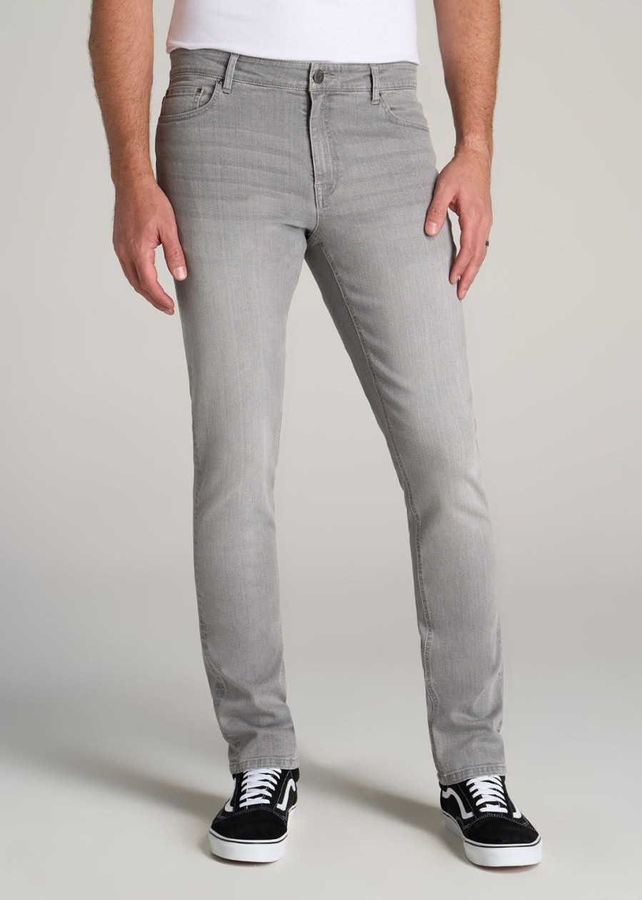 Men American Tall Jeans | Dylan Slim-Fit Jeans For Tall Men In Concrete Grey