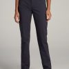 Women American Tall Pants + Trousers | High Rise Tapered Chino Pants For Tall Women In Charcoal Rinse