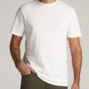 Men American Tall Tees + Tanks | Regular-Fit Slub Tee In White - Tall Men'S Shirts Ecru