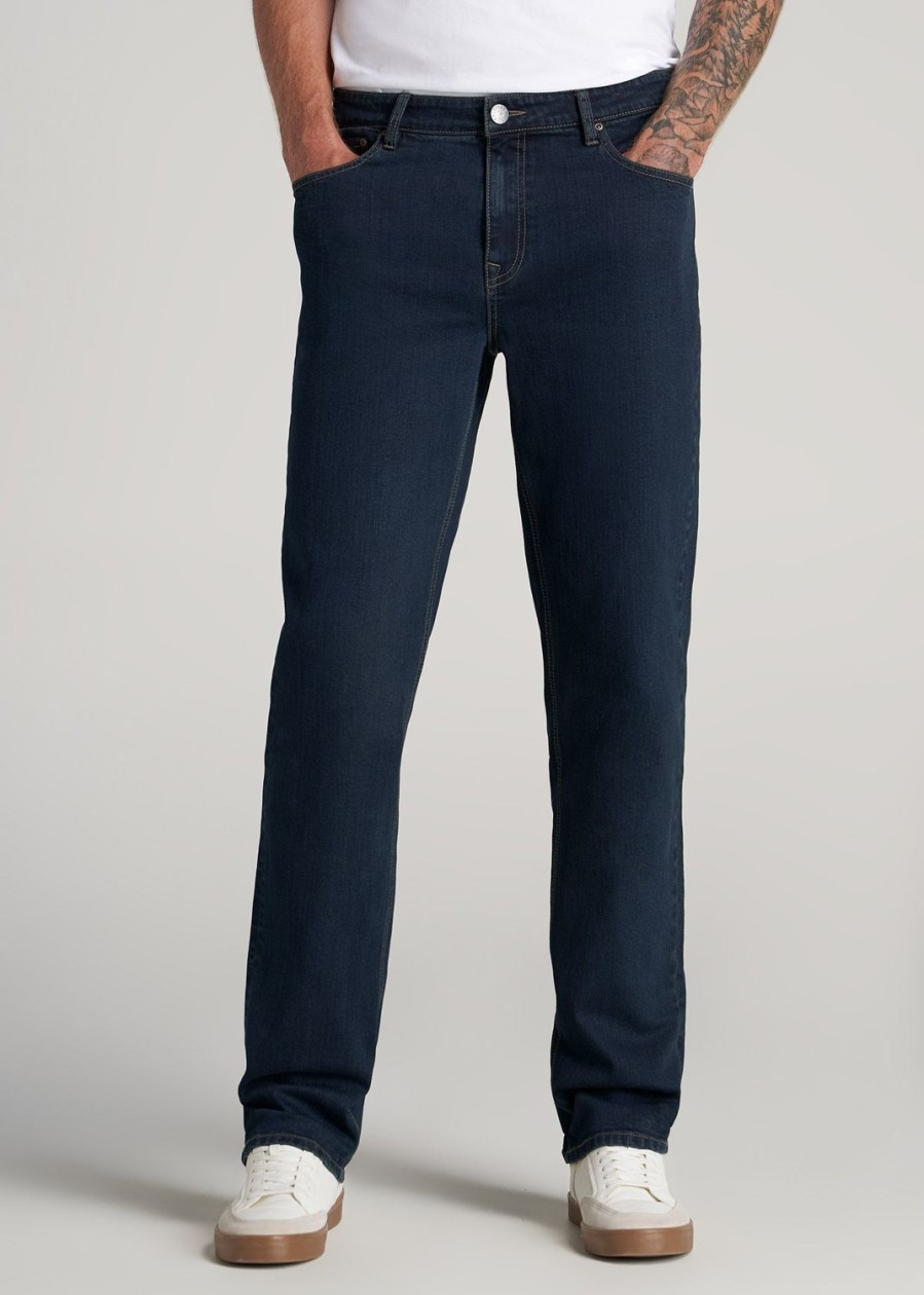 Men American Tall Jeans | J1 Straight Leg Jeans For Tall Men In Deep Blue Rinse