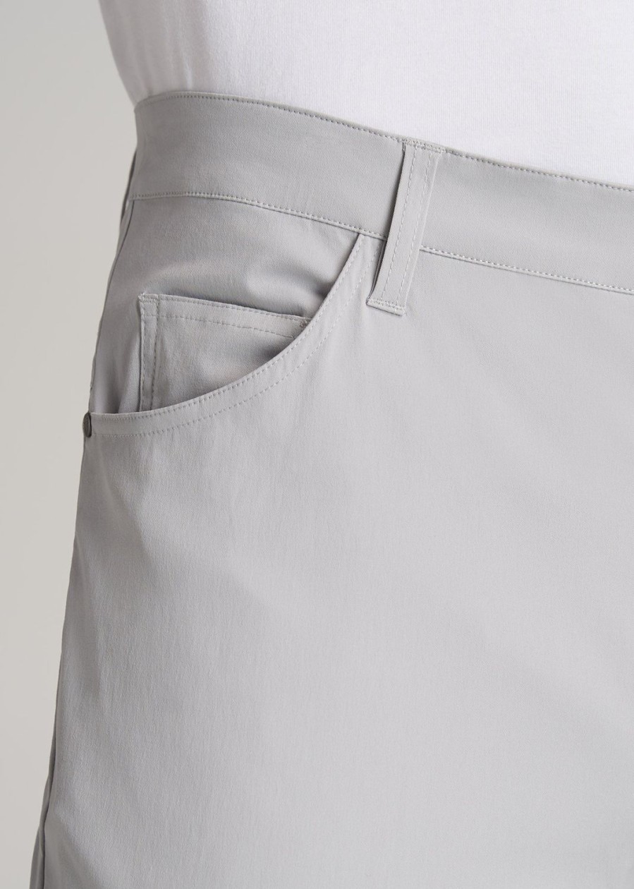 Men American Tall Pants + Chinos | Tapered-Fit Traveler Pants For Tall Men In Light Grey