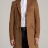 Men American Tall Jackets + Coats | Wool Coat For Tall Men In Camel