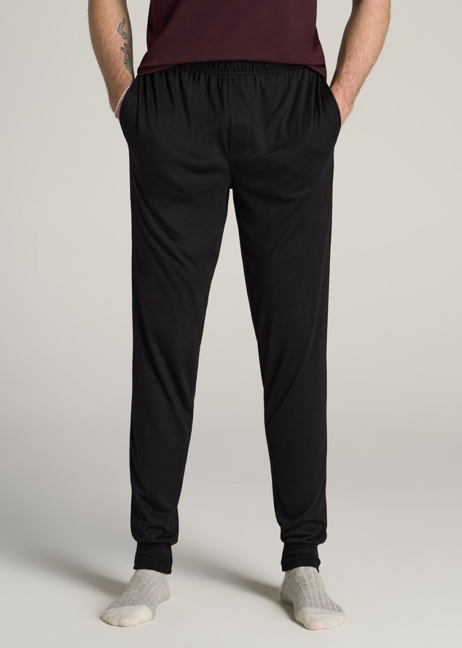 Men American Tall Athletic Pants | Tall Men'S Lounge Pant Joggers In Black