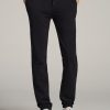 Men American Tall Athletic Pants | Wearever Fleece Elastic-Bottom Sweatpants For Tall Men In Black