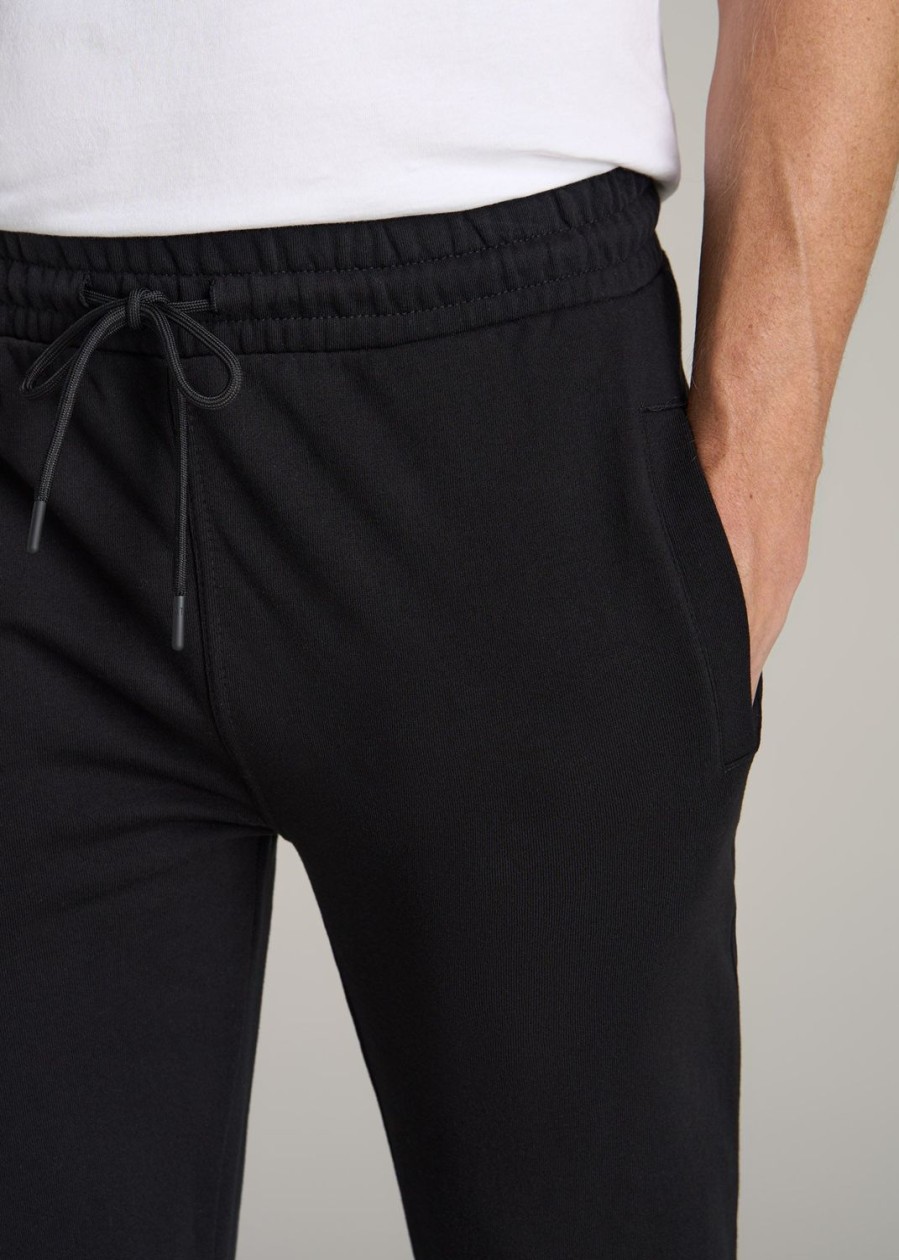 Men American Tall Athletic Pants | Wearever Fleece Elastic-Bottom Sweatpants For Tall Men In Black