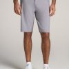 Men American Tall Shorts | Hybrid Shorts For Tall Men In Ice Grey