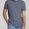 Men American Tall Tees + Tanks | Regular-Fit Striped Tee In Navy And White - Men'S Tall T-Shirt Navy And White Stripe