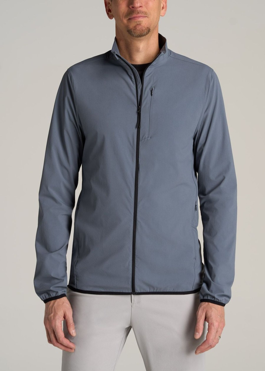 Men American Tall Jackets + Coats | Tall Men'S Softshell Jacket For Outdoor Training In Smoky Blue