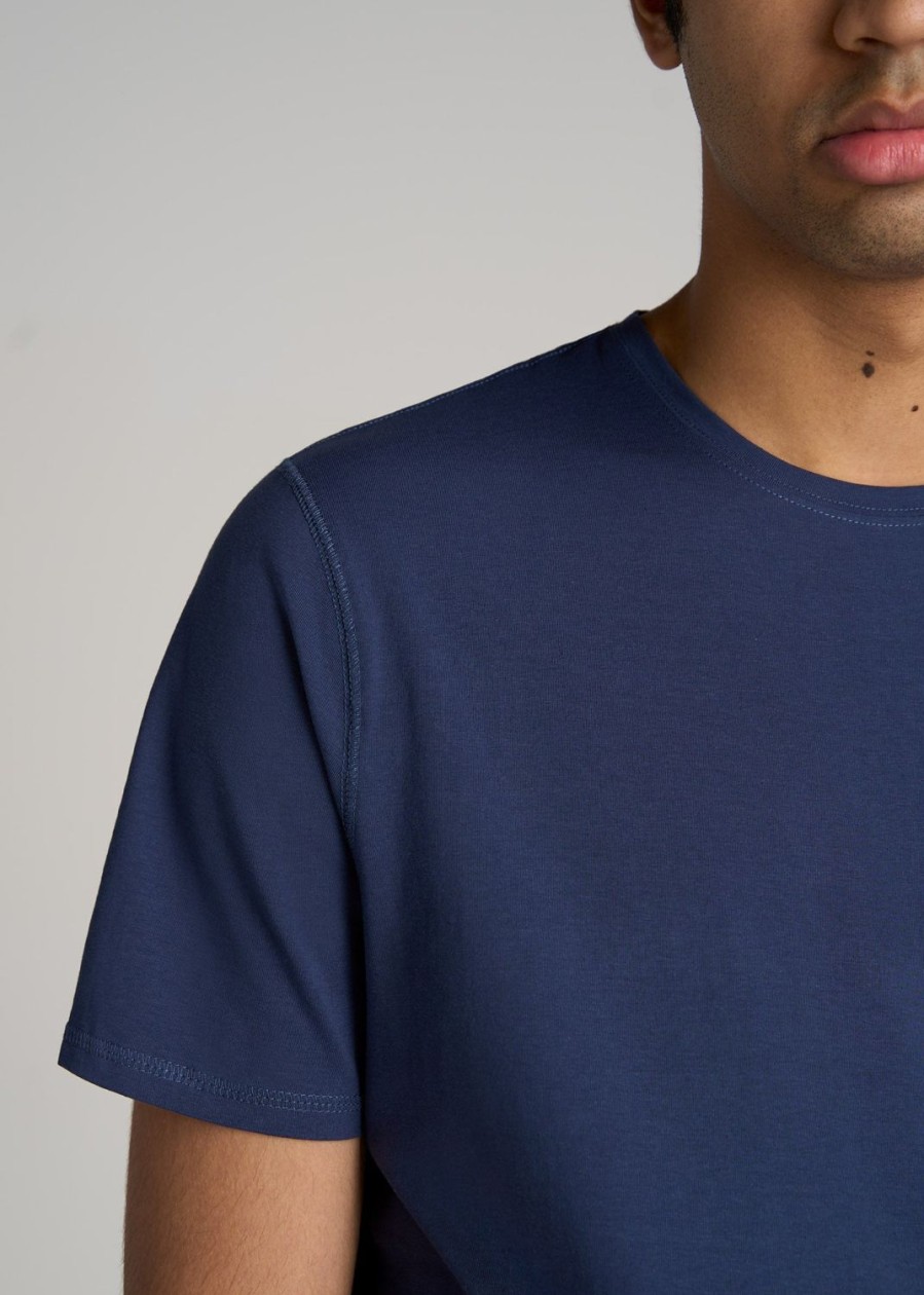 Men American Tall Tees + Tanks | The Essential Regular-Fit Crew-Neck Men'S Tall Tees In Navy