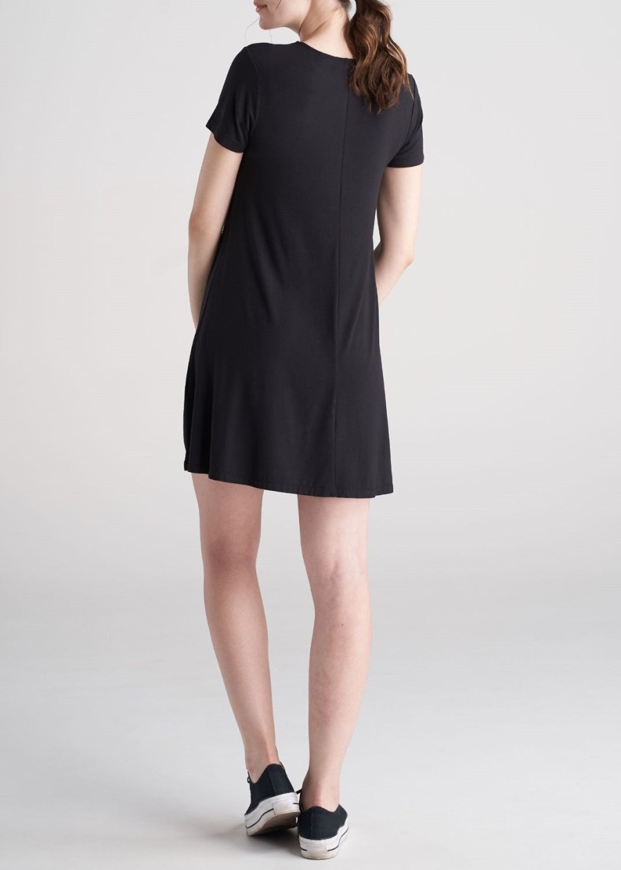 Women American Tall Dresses | Women'S Tall Swing Dress In Black